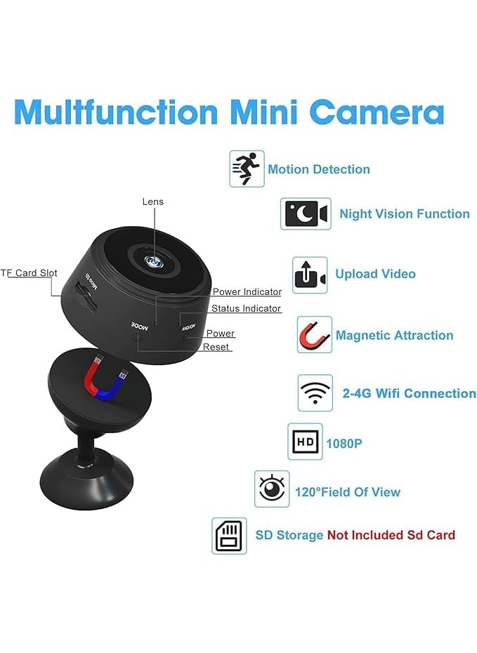 SKY HUB Full HD 1080P Mini WiFi Magnetic Camera Infrared Night Vision Wireless IP Mini Camera with Motion Detection
