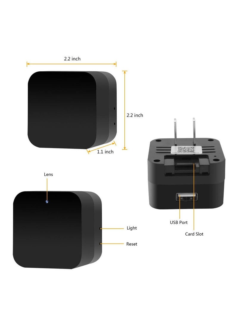 Sekuai 4K Spy WiFi Charger Camera Night Vision HD1080P Hidden USB Wall Charger WiFi Spy Camera for Security Surveillance Motion Detection Surveillance Remote Viewing