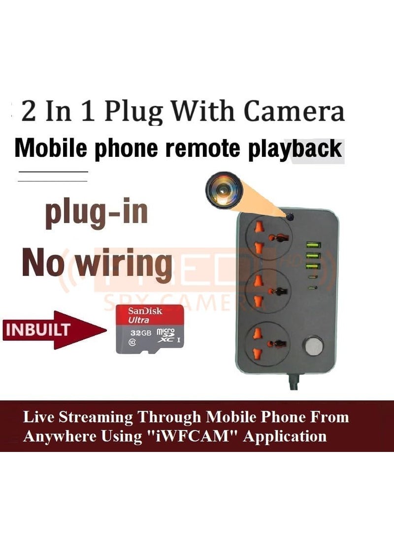 FREDI HD PLUS Extension Board WiFi Remote View Home Security Indoor Camera Work Inbuilt 32GB Camera iWFCam APP