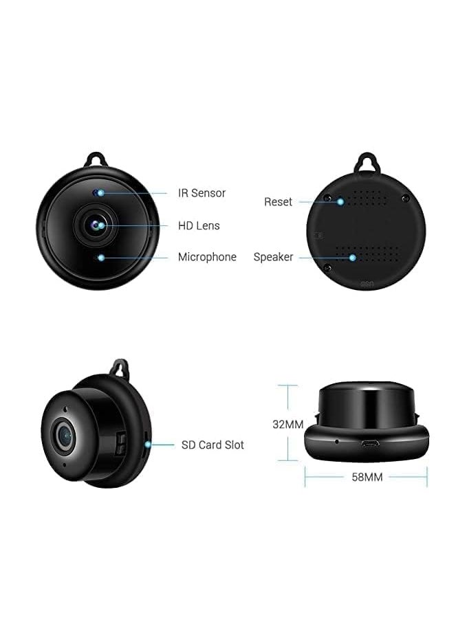 Paroxysm Mini WiFi Full HD Spy IP Camera sg411 Hidden Wireless CCTV Security with Microphone Cloud Based Storage Night Vision Motion Detection Two Way Communication Supports SD Card Security Camera