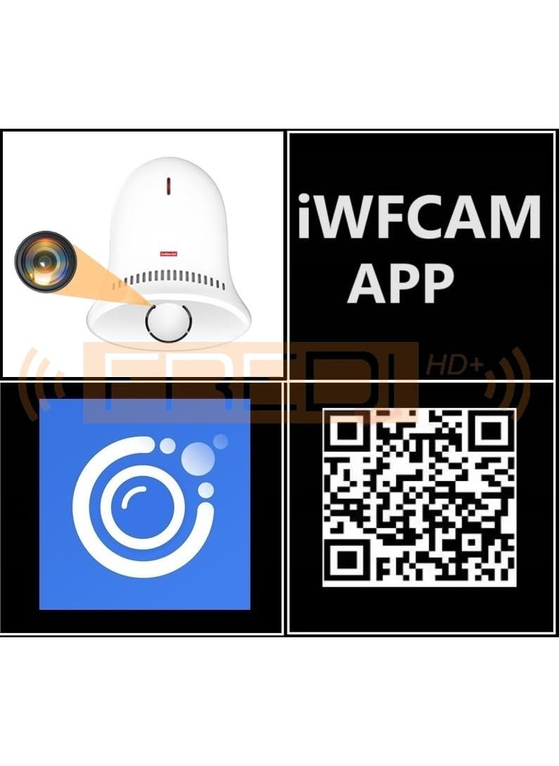 FREDI HD PLUS WiFi Door Bell Hidden Camera 1080P Full HD Video Audio Recorder Home and Office Security Camera with 32GB Inbuilt Storage Nanny Hd Cam Hidden Camera iWFCam APP