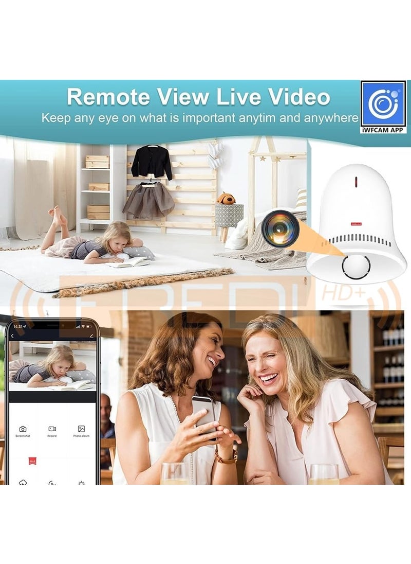 FREDI HD PLUS WiFi Door Bell Hidden Camera 1080P Full HD Video Audio Recorder Home and Office Security Camera with 32GB Inbuilt Storage Nanny Hd Cam Hidden Camera iWFCam APP