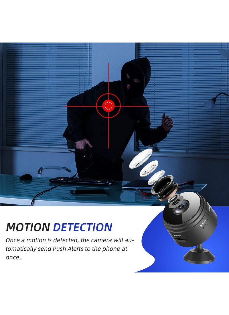 Refurbished TECHNOVIEW Mini WiFi Camera HD 1080P Wireless Hidden Camera Video Camera Small Nanny Cam with Night Vision and Motion Activated Indoor Use Security Cameras Surveillance Cam for Car Home Office