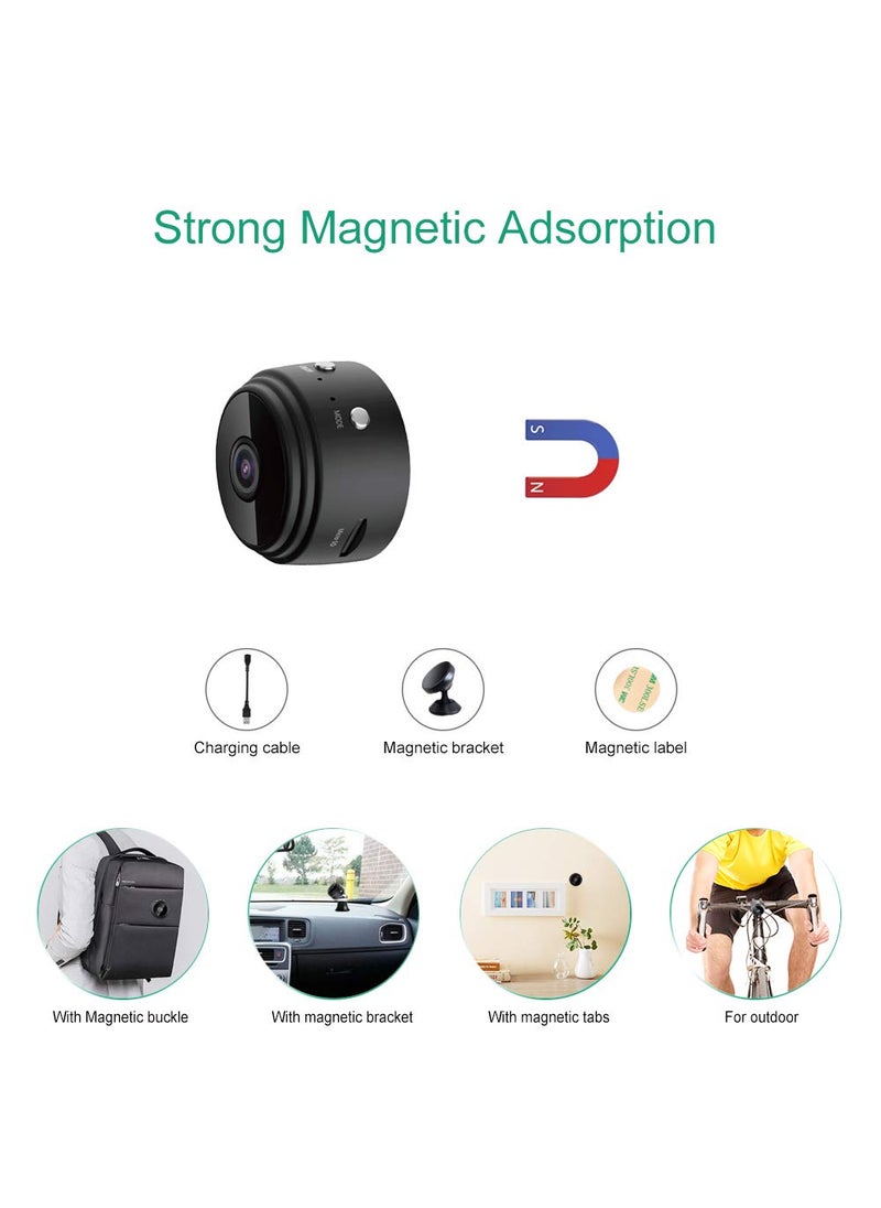 Refurbished TECHNOVIEW Mini WiFi Camera HD 1080P Wireless Hidden Camera Video Camera Small Nanny Cam with Night Vision and Motion Activated Indoor Use Security Cameras Surveillance Cam for Car Home Office