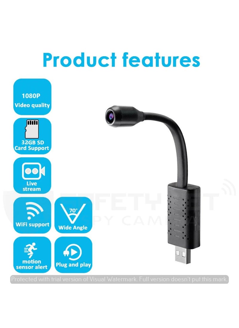Safety NET Wireless 1080P Camera WiFi Motion Detection Live View for Home Office IndoorOutdoor PowerOnly