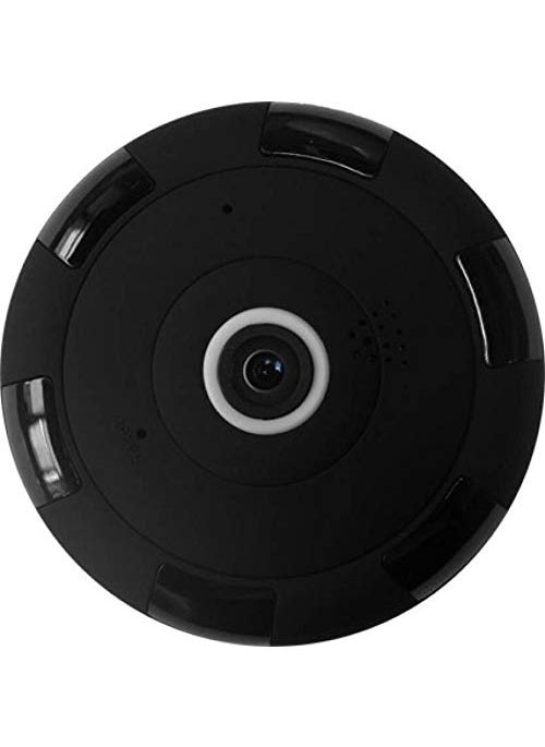 Maizic Fish Eye Black Beauty Round Wireless 360 Panoramic WiFi IP Camera with Infrared Night VisionLive ViewTwo Way Communication Motion Detection Remote View On Mobile