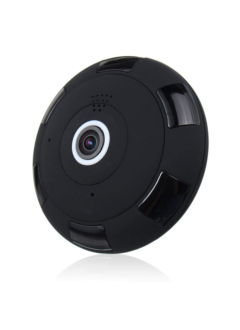 Maizic Fish Eye Black Beauty Round Wireless 360 Panoramic WiFi IP Camera with Infrared Night VisionLive ViewTwo Way Communication Motion Detection Remote View On Mobile