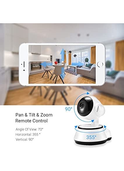 SNARIYOVSN WiFi 1080P CCTV Smart Net IP 360 Degree Camera Calling Alarm Night Vision No WiFi Operation Function White Camera26