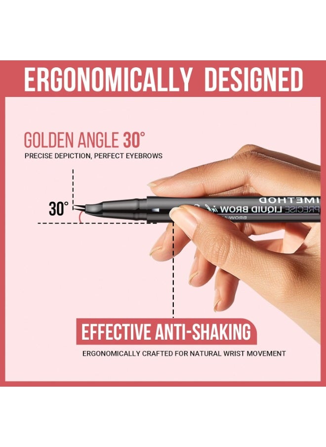 iMethod Curved Eyebrow Pen - Eyebrow Pencil, Brow Pencil 2-in-1 Dual-Ended Microblading Eyebrow Pen with Micro-Fork-Tip and Precise Brush-Tip Create Natural Hair-Like Brows, Last All-Day, Blonde