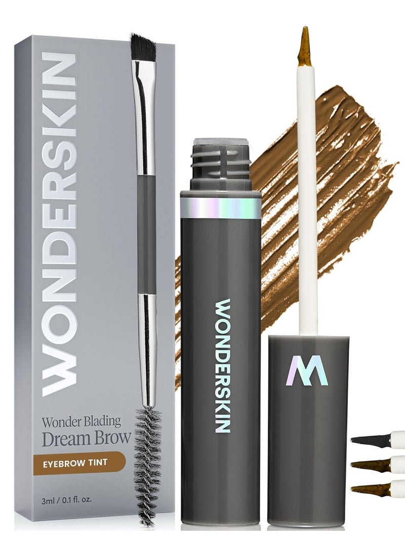 Wonderskin Dream Brow Eye Brow Gel, Long Lasting Eyebrow Gel, Waterproof, Transfer Proof Tinted Filler Eyebrow Mascara (Blonde)