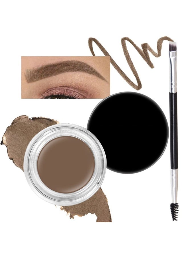evpct 2Pc Eyebrows Gel Brow Pomade Set with Dual-ended Brush Long lasting Waterproof pintura lapiz maquillaje pomada para delineador gel de cejas perfectas kit Eyebrow Powder Pencil Paste,TAUPE