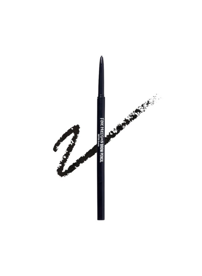 Professional Brow Pencil with Spoolie Brush, Ultra-Fine Precision Point Eyebrow Pencil, Dual-Sided Precise, Slim Definer, Fills Brows, Long-Lasting (Granite)