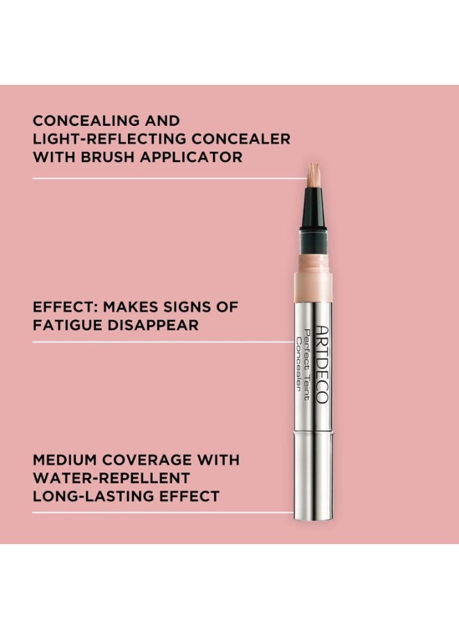 ARTDECO Perfect Teint Concealer - Light Ivory N°06 - Light-Reflecting Concealer with Brush Applicator - No Signs of Tiredness - Medium Coverage - Water-Resistant - Long Lasting - Makeup - 0.07 Fl Oz