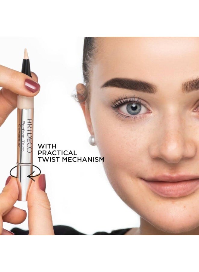 ARTDECO Perfect Teint Concealer - Light Ivory N°06 - Light-Reflecting Concealer with Brush Applicator - No Signs of Tiredness - Medium Coverage - Water-Resistant - Long Lasting - Makeup - 0.07 Fl Oz
