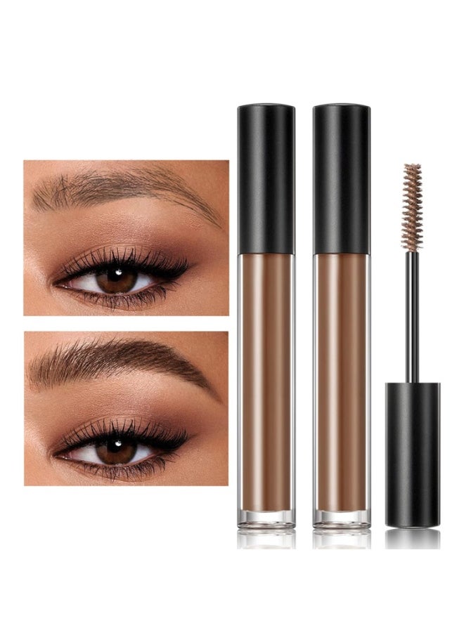 DAGEDA 2Pcs Dark Brown Brow Gel, Eyebrow Setting Gel, Waterproof and Sweat-Proof, Eyebrow Repair Liquid for Brows Styling 1.81oz