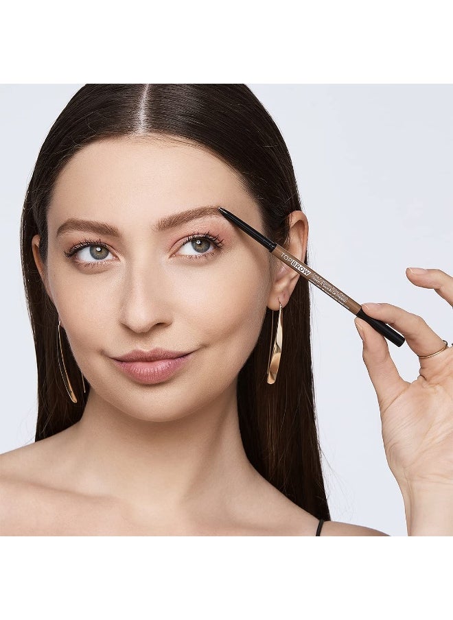 Professional Brow Pencil with Spoolie Brush, Ultra-Fine Precision Point Eyebrow Pencil, Dual-Sided Precise, Slim Definer, Fills Brows, Long-Lasting (Brunette)