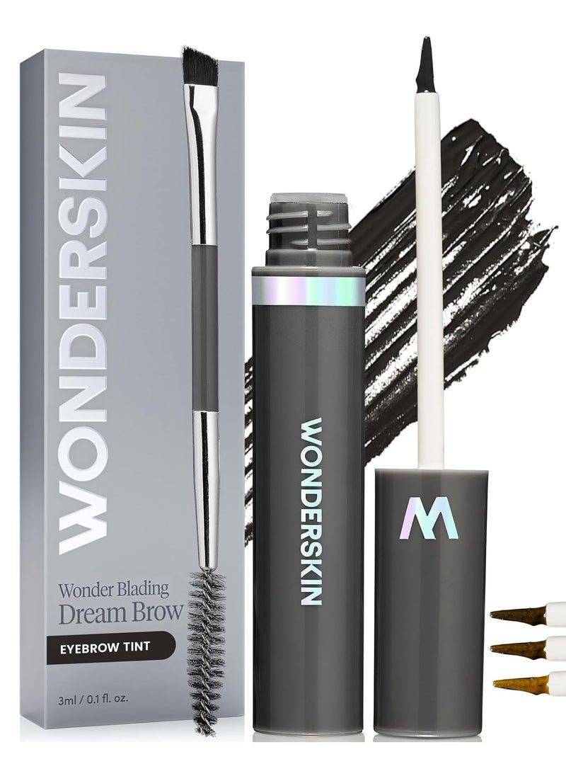 Wonderskin Dream Brow Eye Brow Gel, Long Lasting Eyebrow Gel, Waterproof, Transfer Proof Tinted Filler Eyebrow Mascara (Black)