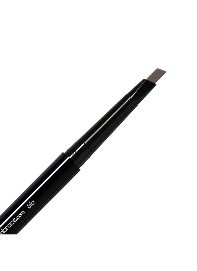 Eye Embrace Isla: Medium Brown-Gray Eyebrow Pencil – Waterproof, Double-Ended Automatic Angled Tip & Spoolie Brush, Cruelty-Free