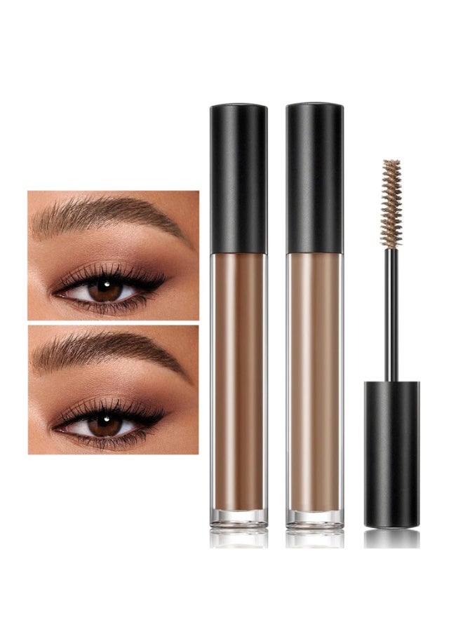 DAGEDA 2Pcs Eyebrow Setting Gel, Eyebrow Brow Fix Gel, Waterproof and Sweat-Proof, Eyebrow Repair Liquid Brows Styling Beauty Salon Home Use Makeup, 1.81oz (Light Brown and Dark Brown)