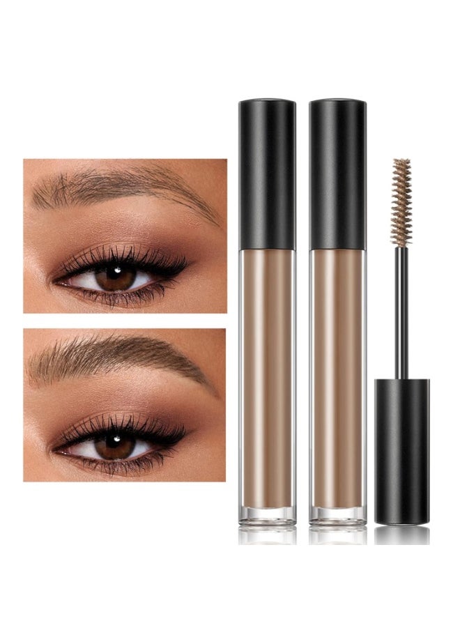 DAGEDA 2Pcs Light Brown Brow Gel, Eyebrow Setting Gel, Waterproof and Sweat-Proof, Eyebrow Repair Liquid for Brows Styling 1.81oz