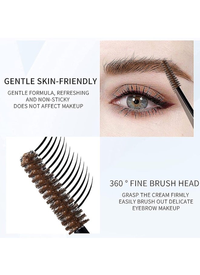 DAGEDA Clear Eyebrow Setting Gel, Brow Fix Gel, Waterproof And Sweat-Proof Eyebrow Repair Liquid Brows Styling Beauty Salon Home Use Makeup, 1.81oz (Clear and Dark Brown)