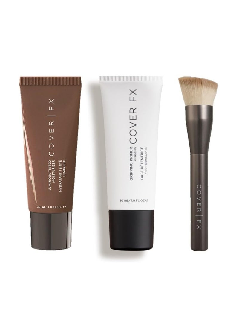 Cover FX Luminous Trio Tinted Moisturizer, Prebiotic and Probiotic Enriched Formula - Deep