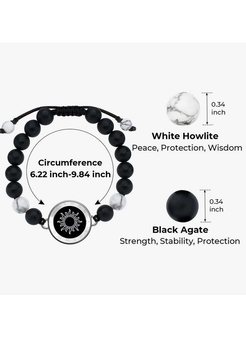Sun&Moon Touch Bracelets with Matching Beads