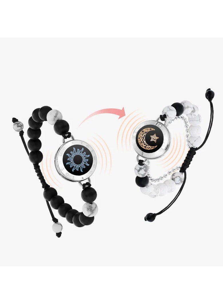 Sun&Moon Touch Bracelets with Matching Beads