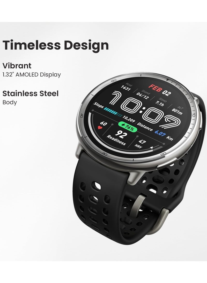 Active 2 Smart Watch 44mm, GPS Maps with Direction, Fitness Tracker, 10 Day Battery, Sleep Monitor, 160+ Sport Modes, Water Resistant, for Android & Apple iPhone, Black Silicone