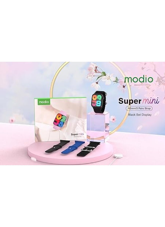 Super Mini Ladies Special Smart Watch With Three Set Strap With Wireless Charging