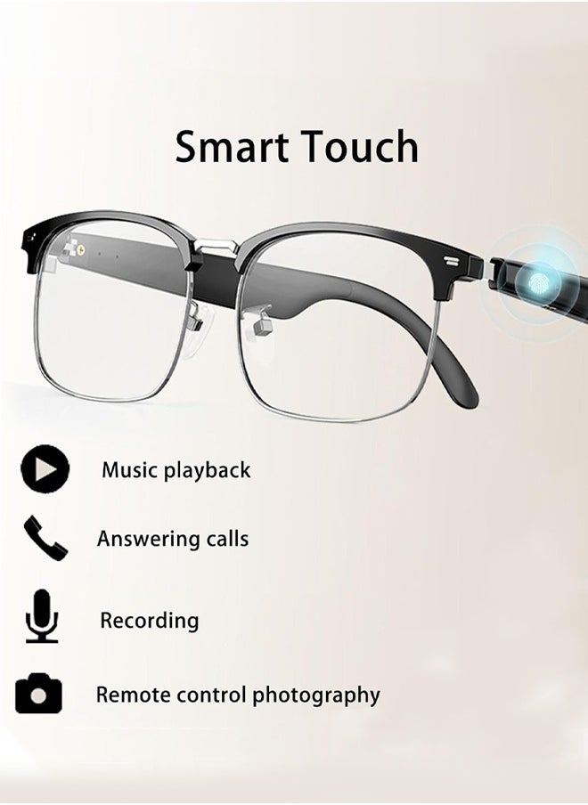 AI translation smart bluetooth glasses, real-time multi-language translation glasses, support more than 140 languages, accurate and delay-free translation, suitable for daily life and work, wireless bluetooth range 10-15 meters, 110 mAh battery, talk time 4 hours, standby time 120 hours. Fast charging