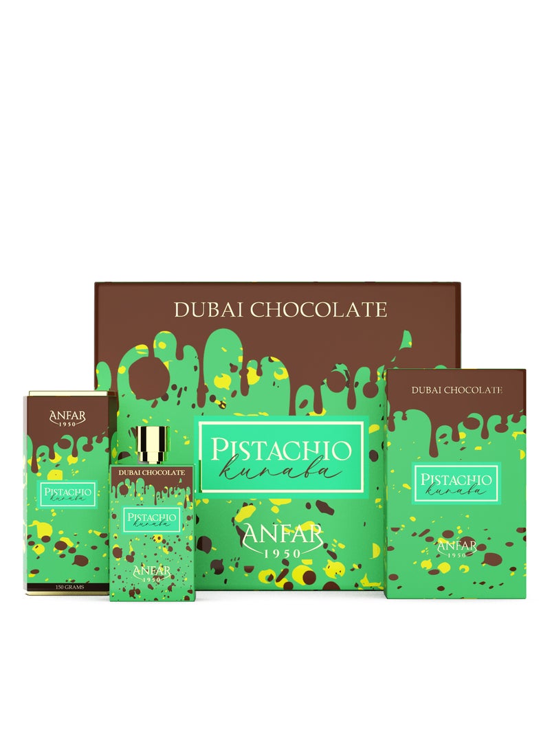 Pistachio Kunafa by Anfar 1950 – Decadent Luxury Perfume for Men & Women, Rich Chocolate, Pistachio, Amber Vanilla & Cardamom Notes, 80ml Extrait De Parfum