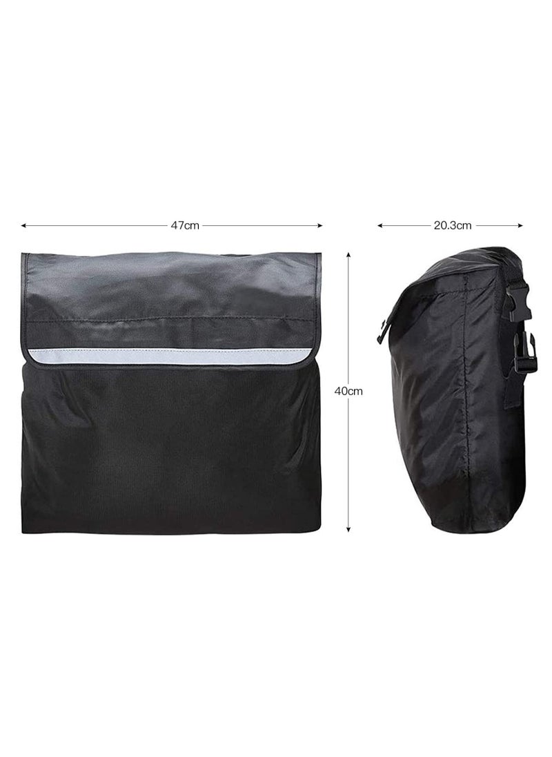 Wheelchair Backpack Multifunction Wheelchair Bag Outdoor Wheelchair Backpack Storage Bag Mobility Scoote Large Capacity Accessory Carry Pouch for Most Wheelchair, Scooter, Walker, Rollator (Black)
