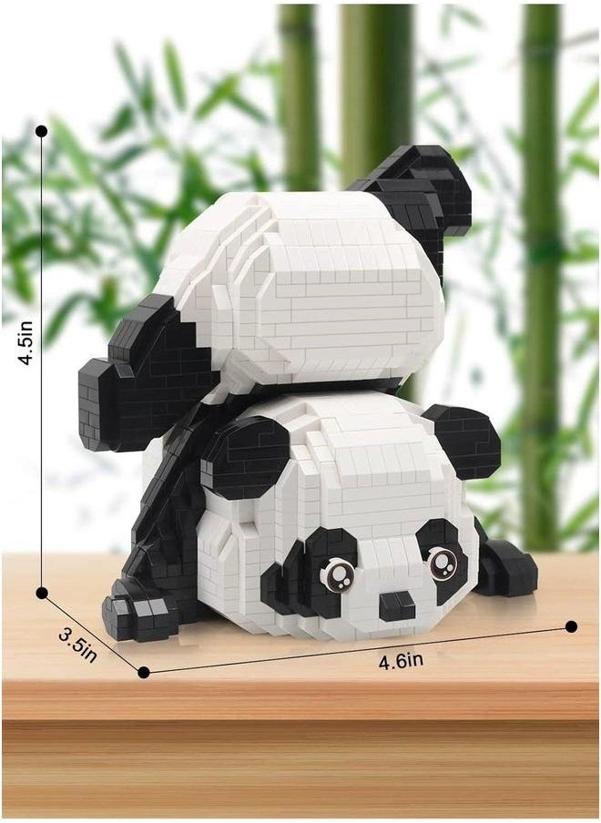 Upside Down Panda Cute Animals Building Sets, Micro Mini Bricks 1325 PCS Toys Kits for Children to Build