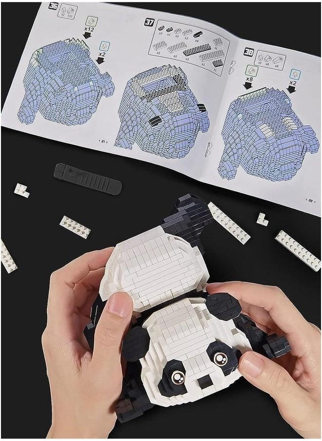 Upside Down Panda Cute Animals Building Sets, Micro Mini Bricks 1325 PCS Toys Kits for Children to Build