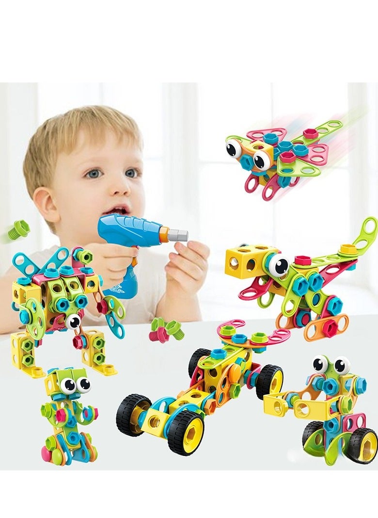 Building Learning Tool Kit Screwdriver Blocks, Nuts Assembly Educational Construction Set for Kids