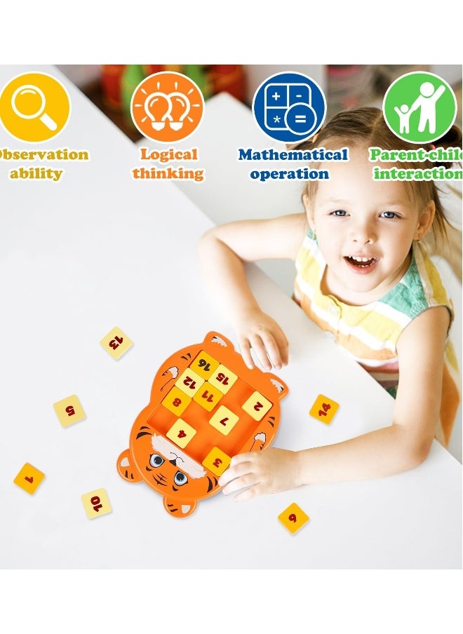 Challenging Slide Puzzle Game for Kids and Adults, Handheld Brain Teaser for Travel, Perfect for STEM Learning and Fun