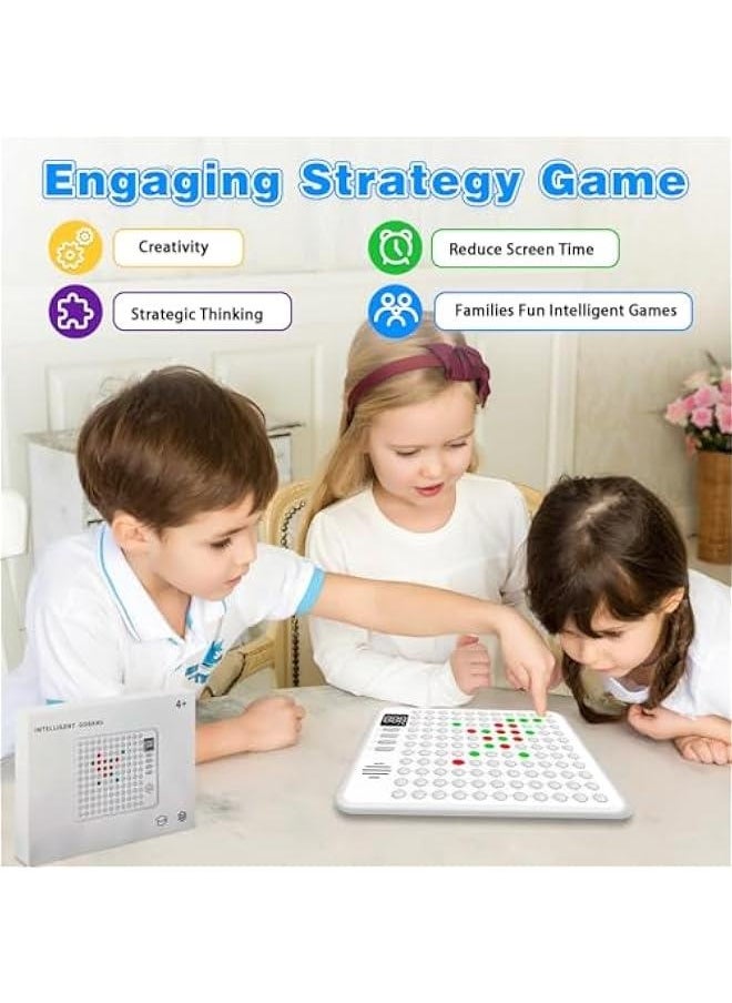 Kids Smart Chessboard Games, Built-in 9 Strategy Board Games Toys 5 in a Row Game, 4 in a Row, Tic Tac Toe, Memory Master AI Electronic Smart Board Game for Travel Party Family Night Gifts
