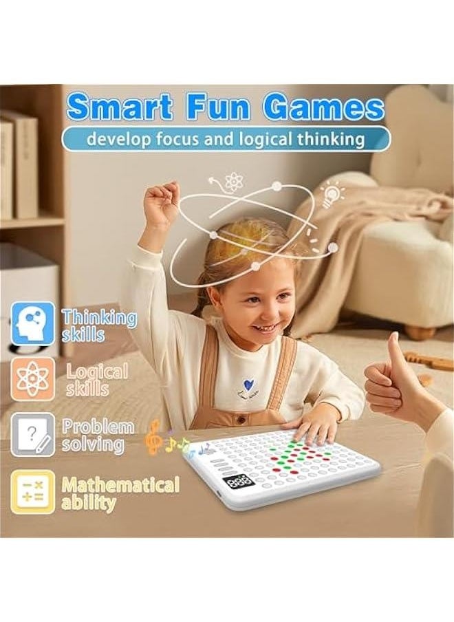 Kids Smart Chessboard Games, Built-in 9 Strategy Board Games Toys 5 in a Row Game, 4 in a Row, Tic Tac Toe, Memory Master AI Electronic Smart Board Game for Travel Party Family Night Gifts