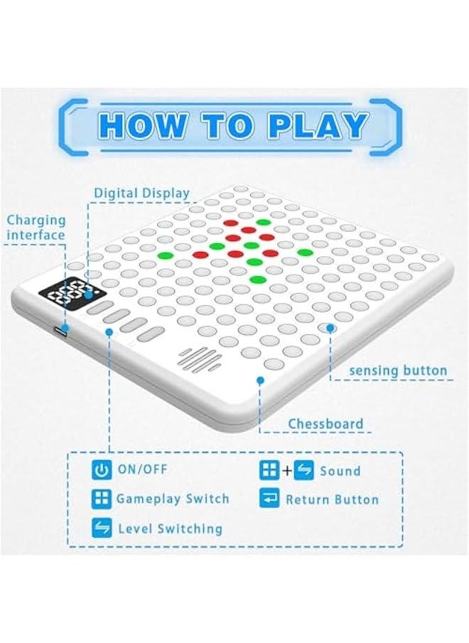 Kids Smart Chessboard Games, Built-in 9 Strategy Board Games Toys 5 in a Row Game, 4 in a Row, Tic Tac Toe, Memory Master AI Electronic Smart Board Game for Travel Party Family Night Gifts