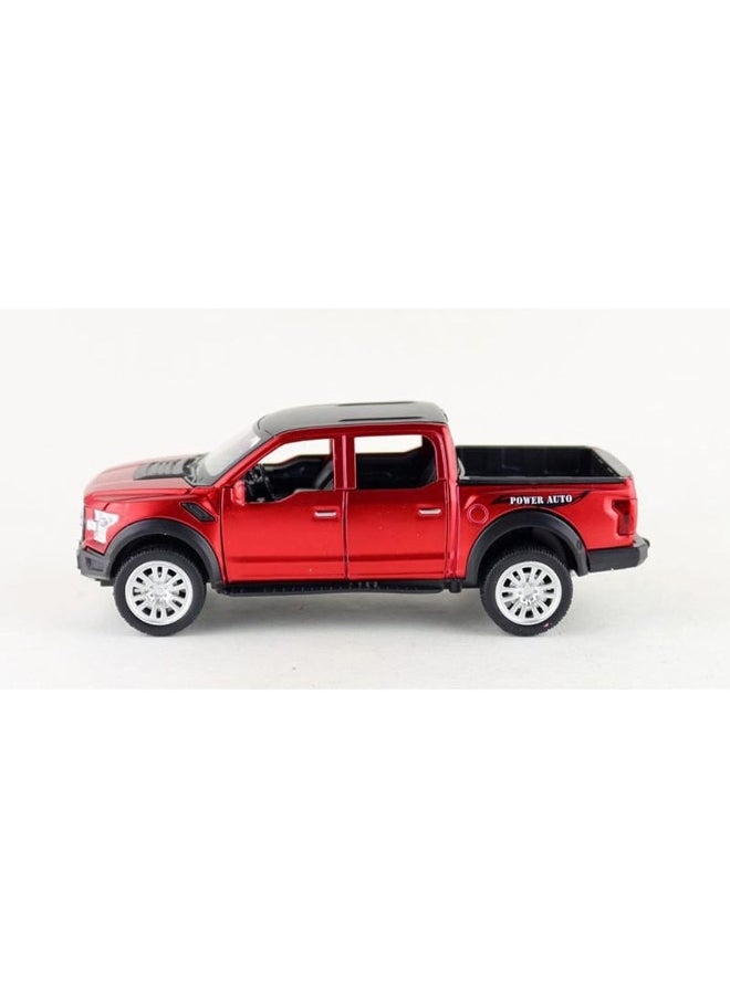 Red 1/32 Alloy For Ford F-150 Pickup Off Road Model Toy Car Die Cast Simulation Sound Light Pull Back Off-Road Toys Vehicle