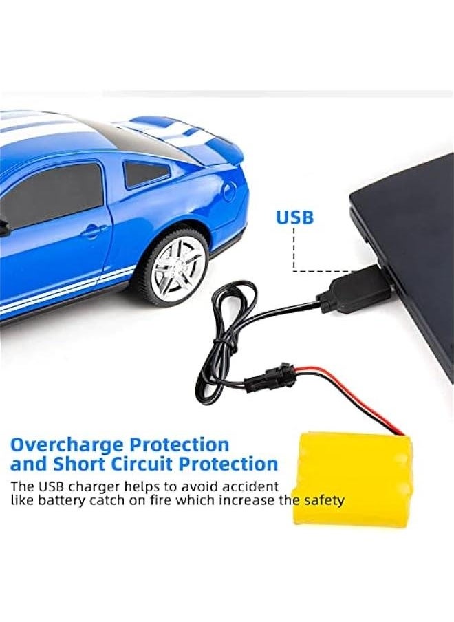 Remote Control 1/24 Ford Mustang Shelby GT500 RC Model Car, Toys for Kids and Adults Blue