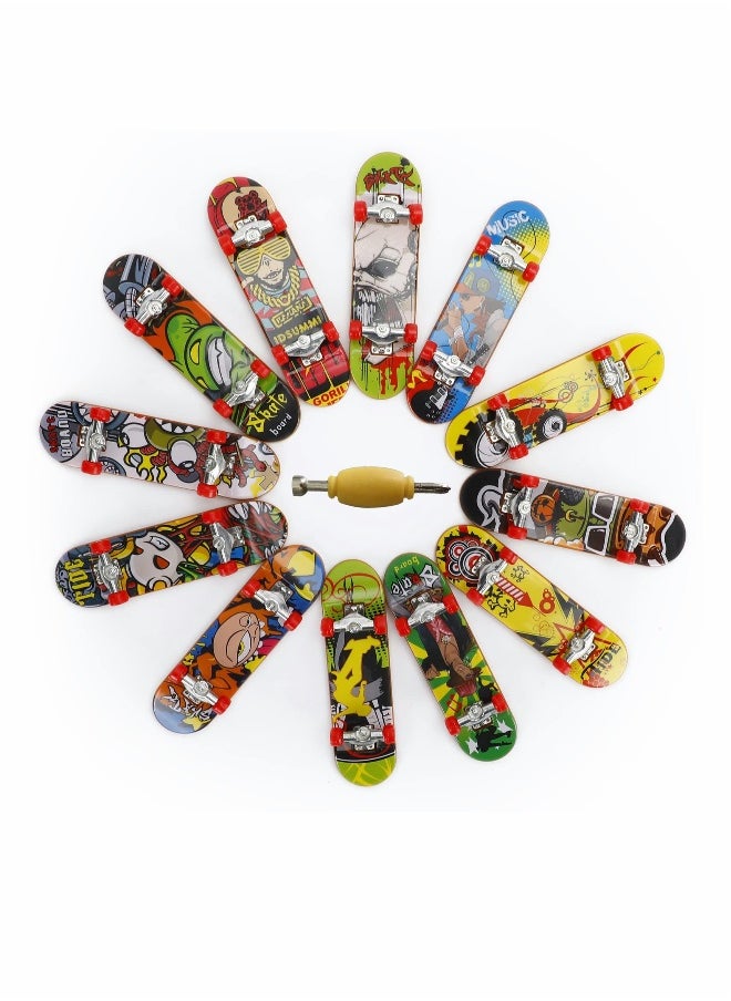 12 Pack Fingerboards Finger Skateboards Toy Mini Fingerboards Skateboards Set Finger Toy Skateboards Gifts for Skate Lovers Finger Skater Finger Party Favors Random Style (Multi Style)