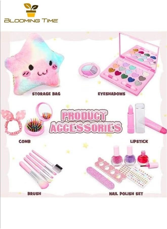 Children's Cosmetics Makeup Simulation Toy Princess Makeup Bag Set Lipstick Eye Shadow Girl Makeup Mini Game Easy To Carry