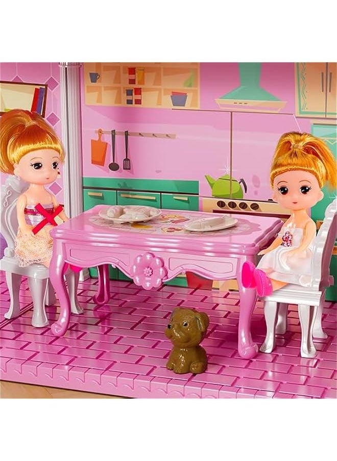 Villa Girls Toys for Kids Ages 2 3 4 5 6 7 - Girls Dolls, DlY Girls Toys, Girls Indoor Toys, Pretend Plays Toy with Accessories and Furniture, Girls Toys, Outdoor Play for Kids