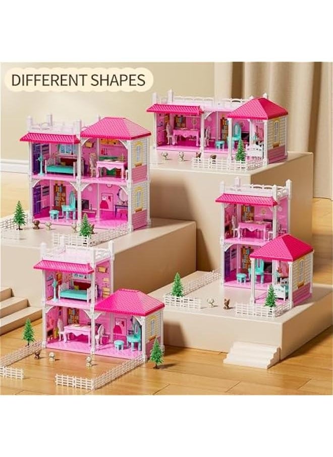 Villa Girls Toys for Kids Ages 2 3 4 5 6 7 - Girls Dolls, DlY Girls Toys, Girls Indoor Toys, Pretend Plays Toy with Accessories and Furniture, Girls Toys, Outdoor Play for Kids