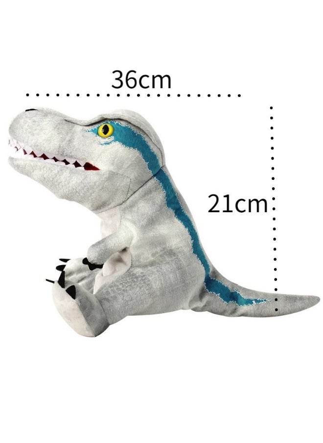 Dinosaur Hand Puppet Velociraptor Jurassic World Stuffed Animal Soft Plush Toy Open Movable Mouth Finger Gift Birthday Gifts For Kids Creative Role Play