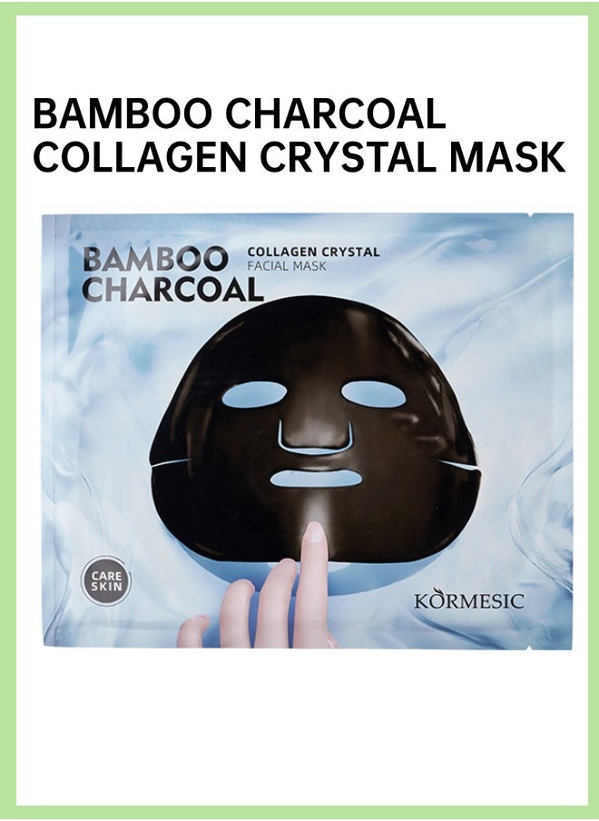 Bamboo charcoal collagen crystal mask exfoliating facial cleansing repair skin replenish moisture brighten skin tone 60g
