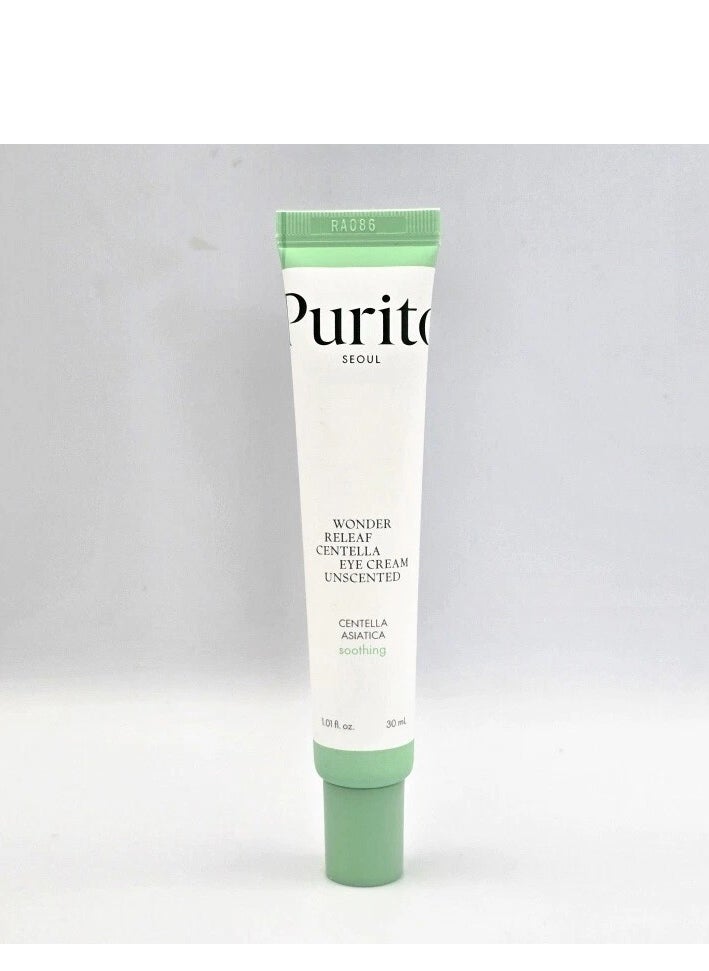 PURITO Centella Unscented Eye Cream, Korean Centella, for Sensitive Skin, Soothing, Facial Eye Cream for face, Dark Circles, Wrinkles, Puffiness, K-Beauty, Vegan & Cruelty-Free, 30ml 1fl.oz