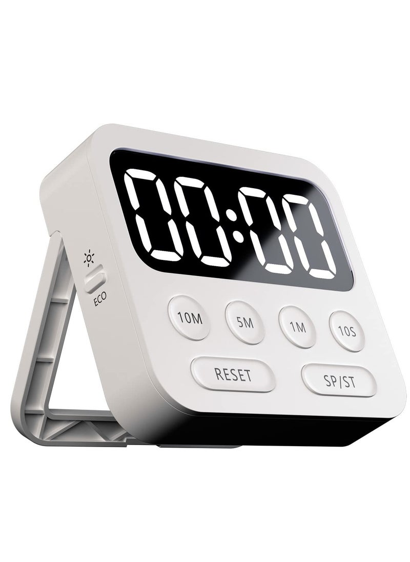 Kitchen Timer, Magnetic Digital Stopwatch Clock Countdown Countup Timer with Large LED Display Volume Adjustable for Cooking, Exercise, Baking, Classroom Kids